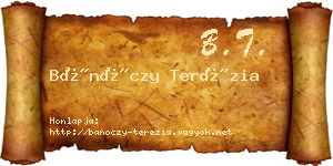 Bánóczy Terézia névjegykártya
